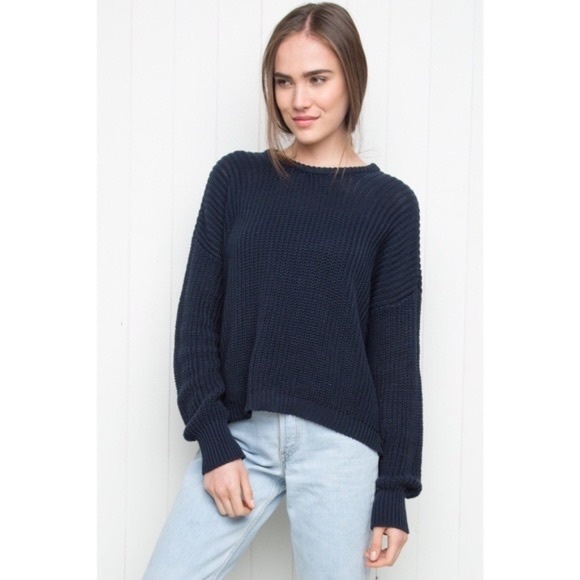 Brandy Melville One-Size Navy Knit Sweater - Picture 1 of 6